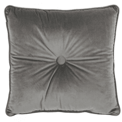 Tiseco-Kissen aus Microvelvet, grau, 45 x 45 cm
