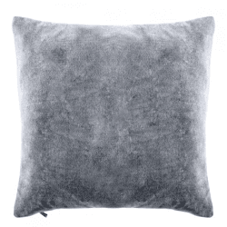 Tiseco Kissen Baumwolle Samt grau 45 x 45 cm