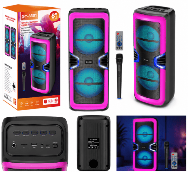 Tragbarer Bluetooth-Lautsprecher 20W mit 8