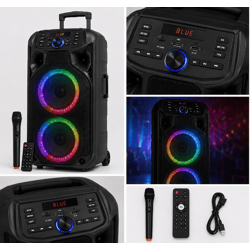 Portable 20W Bluetooth Party Speaker – 2 × 8