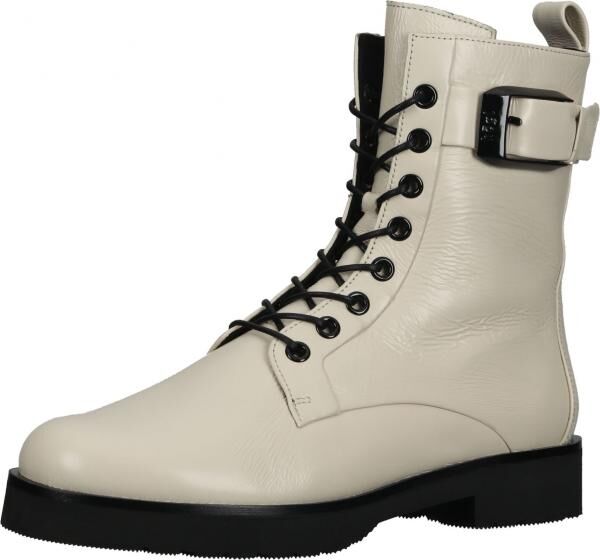 Trendige h&ouml;gl Stiefelette Schn&uuml;rschuhe f&uuml;r Damen 4-130630 1600 Hautfarben