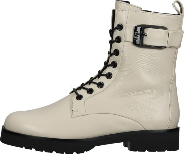 Trendige h&ouml;gl Stiefelette Schn&uuml;rschuhe f&uuml;r Damen 4-130630 1600 Hautfarben