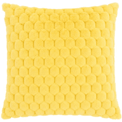 Unique Living Kissen „Dezi“ in Zitronengelb, 45 x 45 cm