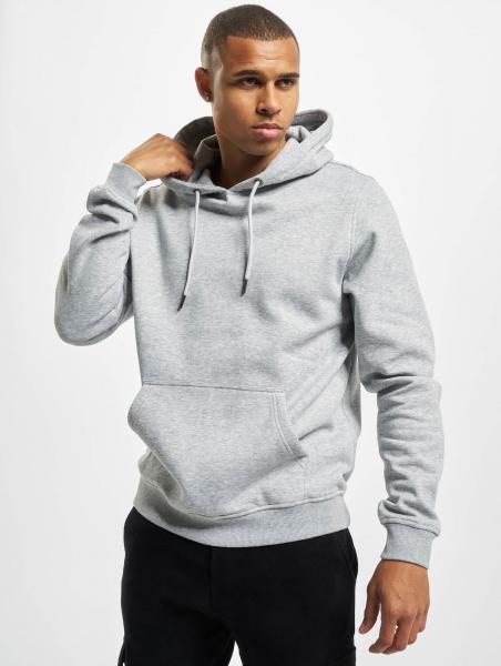 weicher Urban Classics Herren Hoodie Kordelzug Rippstrick 250 g/m&sup2; mit Baumwolle Grau