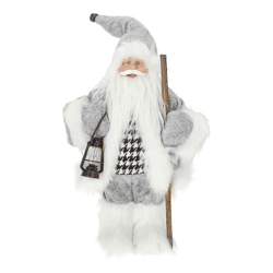 Standing Santa Claus Figurine, Gray, 30 cm 