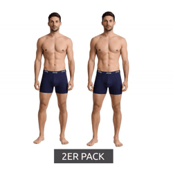 2er Pack Jeep Basic Boxer Herren Boxer-Shorts Baumwoll-Unterhose Unterwäsche I101545-001 N413 Dunkelblau
