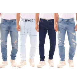 2Y Premium Herren Jeans stylische Denim-Hose verschiedene Modelle Blau
