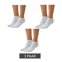 3 Paar Damen Sneaker-Socken mit 90 DEN blickdicht & wärmend Baumwoll-Socken Weiß