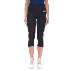 adidas Designed to Move High-Rise 3-Streifen Sport 3/4-Tight Damen Sport-Leggings mit AeroReady Fitness-Hose Capri-Leggings GL3985 Schwarz