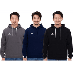 adidas Entrada 22 Hoody Herren Kapuzen-Pullover nachhaltiger Herren Baumwoll-Sweater mit Kängurutasche Hoodie in Schwarz, Navy oder Grau