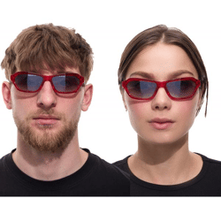 adidas Sonnenbrille für Damen und Herren Rechteckige-Brille Gradient-Brille mit Verspiegelung UVA & UVB Schutz Filterkategorie 2 Urlaubs-B
