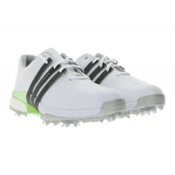 adidas Tour360 24 Damen Golf-Schuhe mit Torsion-Bridge Sport-Schuhe mit Lightstrike-Dämpfung und Boost-Ferse IF0259 Weiß/Schwarz/Grün