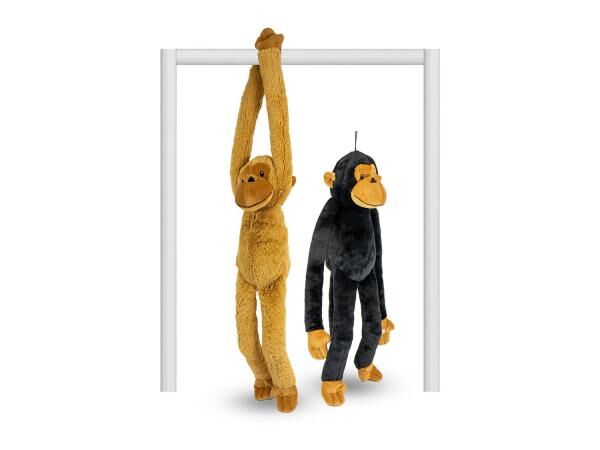 Affe mit H&auml;ngebeine Pl&uuml;schfigur Sortiment - 2-fach sortiert - 33 / 69 cm