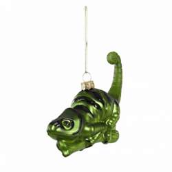 Anhänger Eidechse Glas grün 14 cm