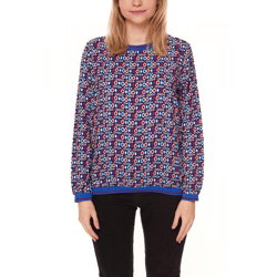 Aniston CASUAL Damen Blusen-Shirt im Retro-Design Bluse figurumspielend 12710658 Schwarz/Bunt