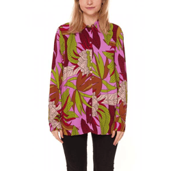 Aniston CASUAL Damen Freizeit-Bluse mit geblümten Muster Schlupf-Bluse 13010835 Rosa/Bunt