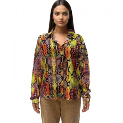 Aniston CASUAL Damen Sommer-Bluse mit stylischen Design Langarm-Shirt 78337452 Bunt
