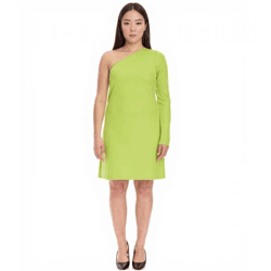 Aniston CASUAL Damen Sommer-Kleid modisches One-Shoulder-Kleid Mini-Kleid 71366612 Grün