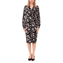 Aniston SELECTED Kleid luftiges Damen Sommer-Kleid mit Allover Blumen-Print 42093138 Schwarz/Braun