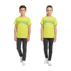 Aston Martin Formula 1 Auto Grafik F1 Kinder Kurzarm-Shirt nachhaltiges Sport-Shirt aus Bio-Baumwolle 701228852 001 Gelb