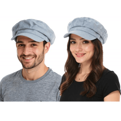 Ballon-Mütze im Jeans-Style Schirm-Mütze Baker-Boy-Mütze Kopfbedeckung Sommer-Cap 4606M K248136 Blau