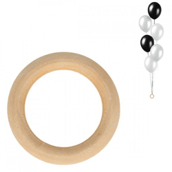 Ballongewicht Ring Holz 8 cm