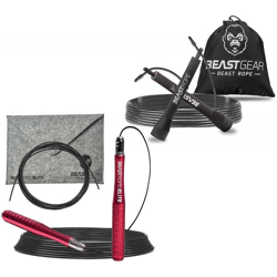 BEASTGEAR Elite Premium-Aluminium-Springseil 3m Speed-Fitness-Springseil oder 2,8m Speed-Fitness-Springseil aus Stahl Fitness Boxen, MMA, H