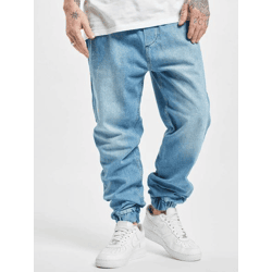 Comfortable 2Y Premium Men's Jeans with Stretch, Drawstring, and Zipper, Cotton, Blue