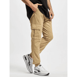 Comfortable 2Y Premium Men's Stretch Jeans with Zipper Pockets, Cotton, Beige