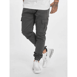 bequeme DEF Herren Jeans Kordelzug Taschen 260 g/m² mit Baumwolle Grau