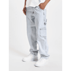 bequeme DEF Herren Jeans Reißverschluss Taschen mit Baumwolle Blau