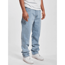bequeme DEF Herren Jeans Straight Fit Taschen gesteppt mit Baumwolle Blau