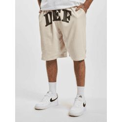 bequeme DEF Herren Shorts Kordelzug Taschen Beige
