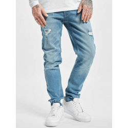 bequeme Denim Project Herren Jeans Reißverschluss Taschen mit Baumwolle Blau