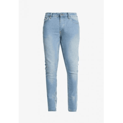 bequeme Denim Project Herren Jeans Straight Fit Stretch Reißverschluss mit Baumwolle Hell-Blau