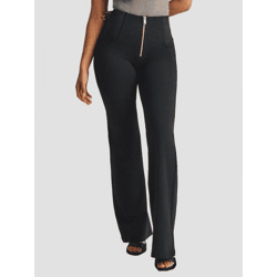 bequeme Freddy Damen Jeans Stretch mit Baumwolle Schwarz