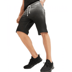 bequeme Herren Sweat-Shorts kurze Baumwoll-Hose mit Farbverlauf 931310 Schwarz/Grau