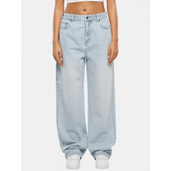 bequeme Karl Kani Damen Jeans mit Baumwolle Hell-Blau