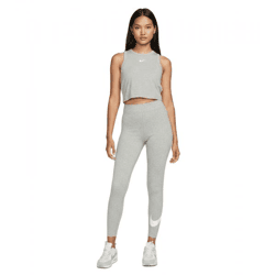 bequeme NIKE Sportswear Classics High-Waist Graphic Damen Leggings Lifestyle Baumwoll-Hose DV7795-063 Grau