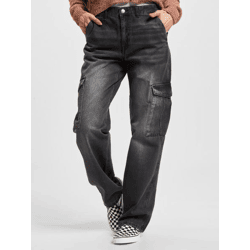 bequeme Only Damen Jeans Straight Fit mit Baumwolle Schwarz
