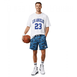 bequeme SCOTCH & SODA Herren Sport-Short Mesh-Bermuda kurze Fitness-Hose SSSP25M266619 012 Schwarz/Blau/Petrol
