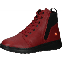 Bequeme softinos Stiefelette Schnürschuhe für Damen P900713 004 Rot
