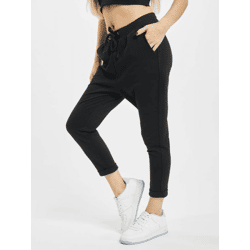 bequeme URBAN CLASSICS Damen Hose Kordelzug Taschen 240 g/m² mit Baumwolle Schwarz