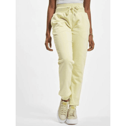bequeme Urban Classics Damen Hose Kordelzug Taschen 300 g/m² Pastell-Gelb