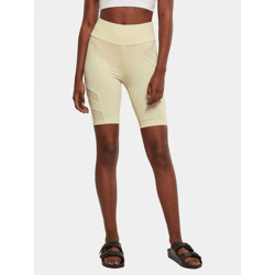 bequeme Urban Classics Damen Hose Stretch Slim Fit 210 g/m² Pastell-Gelb
