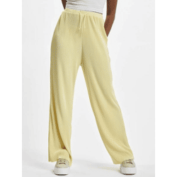 bequeme Urban Classics Damen Jeans Kordelzug 105 g/m² Pastell-Gelb