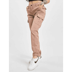 bequeme Urban Classics Damen Jeans Stretch Reißverschluss Taschen mit Baumwolle Alt-Rosa