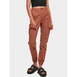 bequeme Urban Classics Damen Jeans Stretch Taschen 320 g/m² mit Baumwolle Terracotta-Orange