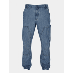 Comfortable Urban Classics Men's Straight-Fit Jeans with Pockets, Denim with Cotton, Blue