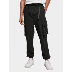 bequeme Urban Classics Herren Jeans Stretch Kordelzug Reißverschluss Schwarz